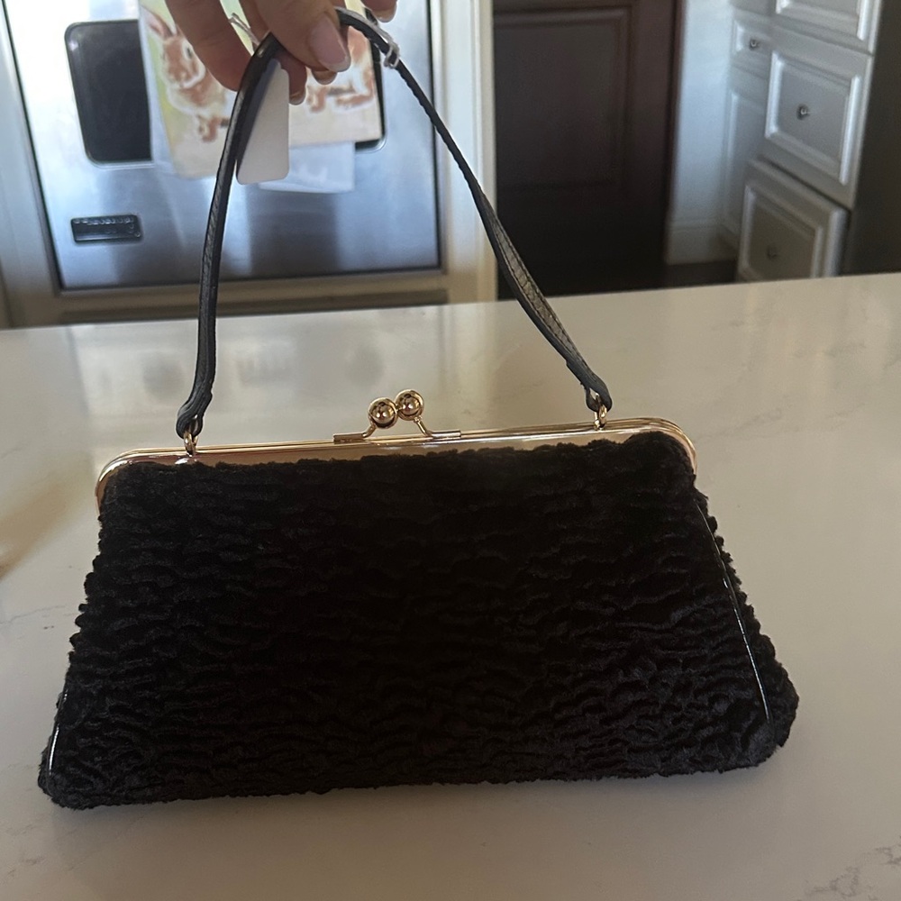 Elegant Black Handbag Glenda gie vintage bag . Jackie kennedy